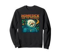 Homesick for the Holidays Snowman Astronaut Art Sweatshirt