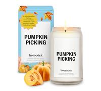 Homesick Premium Scented Candle, Pumpkin Picking - Scents of Pumpkin, Nutmeg, Ginger, 13.75 oz, 60-80 Hour Burn, Natural Soy Blend Candle Home Decor, Relaxing Aromatherapy Candle