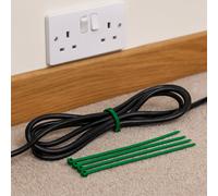 Homesmart 100 Pack Green Nylon Cable Ties 300mm X 4.8mm Extra Strong Self-Locking Garden Cable Ties