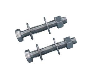 Homesmart 2 Pack Screw Bolts M12 x 20mm, Washers & Nuts, Grade 8.8 Zinc Plated Threaded Design, Sturdy Nuts & Hexagonal Bolts for DIY Projects, Industry Mechanical Work, Secure Fastening of Workpieces