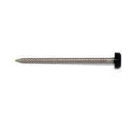 HomeSmart 250 Pack 40mm Black UPVC Poly Top Pins Nails | UV Resistant Stainless Steel Plastic Headed Polypins for Durable and Weatherproof Fixing of Soffits, Fascias, and Roofline Trims