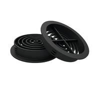 Homesmart 50 X Black Plastic 70mm Round Soffit Air Vents/push In Roof Discs