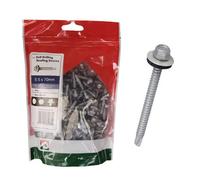 Homesmart 50 X Roofing Screws For Metal Sheets & Cladding Self Drill 55 X 70mm Hex Head