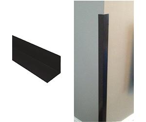 HomeSmart 50x50mm x 1m Black Plastic Corner Wall Protector with Durable Angle Trim for Wall and Door Frame Protection in High-Traffic Areas Ideal for Safeguarding Walls from Scratches and Bumps