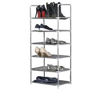 Homesmart 6 Tier Shoe Rack, Shoe Storage Cabinet Organiser for Hallway, Living Room, Bedroom Quick Tool Free Assembly Stackable Shoe Slot Holds 15-20 Pairs Size M Vertical Show Rack 100x43x29 Cm
