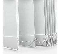 HOMESMART BLINDS Blackout Replacement Vertical Blind Thermal Slats Louvres Made to Measure 89mm (3.5") Plain White - Up To 4M /157 Inch length