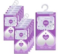 Homesmart Pack of 10 Wardrobe Dehumidifier Hanging Bags Moisture Absorber | 220g Each Disposable Moisture, Humidity, Damp Absorber for Home, Prevents Mould, Mildew, Condensation in Wardrobes Lavender