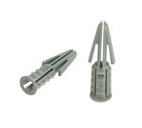 HomeSmart Pack of 60 Plasterboard Wall Plugs 32mm Long Multipurpose & Easy to Install Raw Plugs for Interior & Exterior Hollow Wall Fixings Picture Hanging Brick Wall & Concrete (Grey)