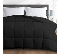 HomeSmart Weighted Comforter King Size, 15 lbs, 3X More Fluffy Than A Weighted Blanket, Soft Breathable Fabric, Also Fits Cali King Size Beds, Black