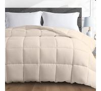 HomeSmart Weighted Comforter King Size, 15 lbs, 3X More Fluffy Than A Weighted Blanket, Soft Breathable Fabric, Light Khaki