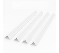 Homesmart White 1 Metre UPVC Plastic Rigid Angle Corner Trim 10 x 10mm, 90 Degree Right Angle Profile, Durable Weatherproof uPVC Moulding for Wall Edges, Corners, DIY, Bathroom & Kitchen, Pack of 4