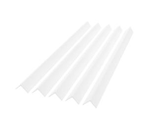 Homesmart White 1 Metre UPVC Plastic Rigid Angle Corner Trim 10 x 10mm, 90 Degree Right Angle Profile, Durable Weatherproof uPVC Moulding for Wall Edges, Corners, DIY, Bathroom & Kitchen, Pack of 5