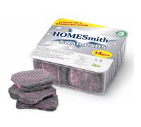 HOMESmith 14 Pack Soap Pad - Scouring Cleaning Steel Wool Scrub Wash Hob Oven Kitchen Sink