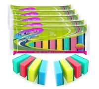 HOMESmith Dual Sided Dish Washing & Cleaning Sponges-Absorbent, Non-Scratch, Reusable Scourers-5 x 20 Packs, Foam, Mix Colours