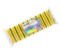 HOMESmith Heavy Duty Scrub Large Sponge, Dual-Sided Dishwashing & Cleaning Sponge for Kitchen, Bathroom and Home Cleaning ( Pack of 10 ),Yellow & Green