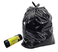 HOMESmith HS-150 Eco Friendly Heavy Duty Refuse Sacks, Black Colour Bin Bags-Pack of 20