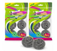 HOMESmith Stainless Steel Scourers, Pack of 12