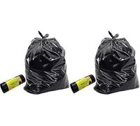 HOMESmith Super Strong Refuse Sacks, Leak Proof and Tear Resistant Garbage & Bin Bags (Pack of 80), Black, HS-140