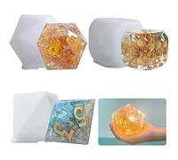 HomeSoGood Large Polyhedral Dice Resin Mould,2 Styles Silicone Mould Home Decor Resin Moulds Casting
