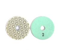 HOMESOM 100mm 2 Step Diamond Polishing Pads Flexible Wet Use for Granite Polishing Tool Marble Concrete Grinding