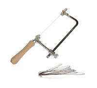 HOMESOM 1PC Coping Saw Steel Frame with 0.3mm Diamond Wire Saw for Wood Stone Jade Metal Cutting Multi Function Hand Tool