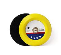 HOMESOM 2 Pieces 4 Inch Sanding Pads and Backing Pad for Car Polisher Dual Action Polishing Tool Hook and Loop Backer Pads 5/16" 24t