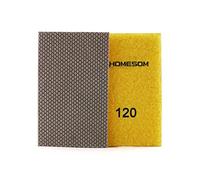 HOMESOM 2pcs Diamond Sandpaper Polishing Abrasive Paper,Hook Loop Back Electroplated Hand Polishing Sheet For Concrete Granite Glass(120 Grit)