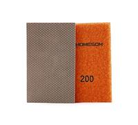 HOMESOM 2pcs Diamond Sandpaper Polishing Abrasive Paper,Hook Loop Back Electroplated Hand Polishing Sheet For Concrete Granite Glass(200 Grit)