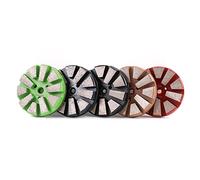 HOMESOM 3 Inch Metal Diamond Floor Polishing Pads for Granite Stone Concrete Grinding Floor Grinding Polishing(5pcs/Set)