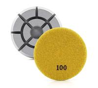 HOMESOM 3pcs 3 inch Diamond Polishing Pads,Dry Wet Use Floor Stone Sanding Disc for Marble Granite Floor Renovate Grinding Pads (Grit 100)