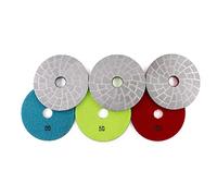 HOMESOM 3Pcs 4 Inch Vacuum Brazed Diamond Grinding Pads for Granite Marble Stone Concrete Abrasive