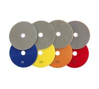 HOMESOM 4" 4pcs Electroplated Diamond Polishing Pads,Diamond Surface Grinding for Tile Stone Marble Granite Concrete Ceramics Glass Grit60/120/200/400