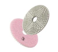 HOMESOM 4 Inch 3 Step Polishing Pad Set Wet Dry 3 Step Diamond Polishing Pads for Granite Quartz Marble Concrete 3pcs(Step 3)