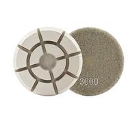 HOMESOM 4 Inch Floor Polishing Pad 3pcs Dry Wet Use Floor Stone Sanding Disc Marble Granite Floor Renovate Grinding Pads Grit 3000