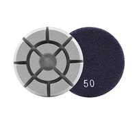 HOMESOM 4 Inch Floor Polishing Pad 3pcs Dry Wet Use Floor Stone Sanding Disc Marble Granite Floor Renovate Grinding Pads Grit 50