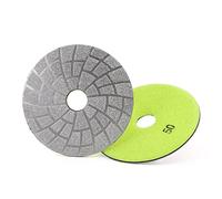 HOMESOM 4 Inch Vacuum Brazed Diamond Grinding Pads Grit 50 for Granite Marble Stone Concrete Abrasive