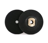 HOMESOM 4" Rubber Backing Pad Black Backer Pads Hook and Loop Backing Holder M14 Thread for Angle Grinder 1PC