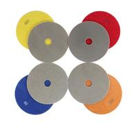 HOMESOM 4pcs 6" Electroplated Diamond Polishing Pads 150mm Sanding Discs Wet Use for Concrete Glass Granite Marble Grinding Tool