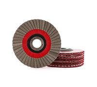HOMESOM 5 Inch 4pcs 60/100/200/400 Grit Grinding Wheels Flap Sanding Abrasive Disc For Angle Grinder Diamond Sanding Pad