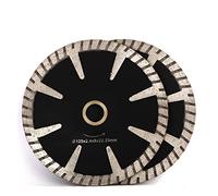 HOMESOM 5 Inch Concave Diamond Blade T Segmented Diamond Cutting Disc for Granite Marble Stone 1PC