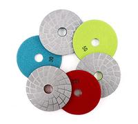 HOMESOM 5 Inch Vacuum Brazed Diamond Polishing Pads Dry Wet Grinding Wheel Diamond Grinding Disc Sanding Pads (3pcs/Set)