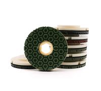 HOMESOM 7pcs Inch Snail Lock Edge Polishing Pad Diamond Edge Polishing Wheels for Granite Marble Stone Tile