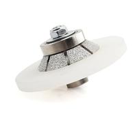 HOMESOM Diamond Hand Profiler B15,Half Bullnose Vaccum Brazed Profile Wheel Metal Cover Router Bit for Marble Granite D85 5/8-11