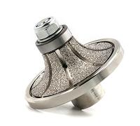 HOMESOM Diamond Hand Profiler B20,Half Bullnose Vaccum Brazed Profile Wheel Metal Cover Router Bit for Marble Granite D85 M14