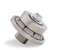 HOMESOM Diamond Hand Profiler B5,Half Bullnose Vaccum Brazed Profile Wheel Metal Cover Router Bit for Marble Granite D65 M14