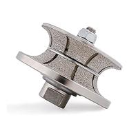 HOMESOM V30 Full Bullnose Diamond Hand Profiler,Vacuum Brazed Router Bit Wet Use for Hand Tool Granite Marble Grinding with Thread M14