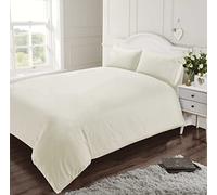 Homespace Direct 400 Thread Count 100% Egyptian Combed Cotton Duvet Cover Set Cream Super King