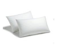 HomeSpace Direct 6 x Hollowfibre Pillow Pair with Polycotton Cover Thick Bounce Back Pillows - White
