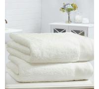 HomeSpace Direct Balborough Egyptian Cotton 2 Piece Towel Bale - Cream