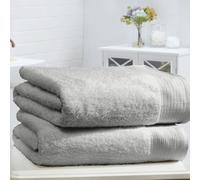 HomeSpace Direct Balborough Egyptian Cotton 2 Piece Towel Bale - Silver